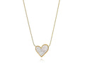 Enamel Heart Necklace, 18K Gold Plated Steel