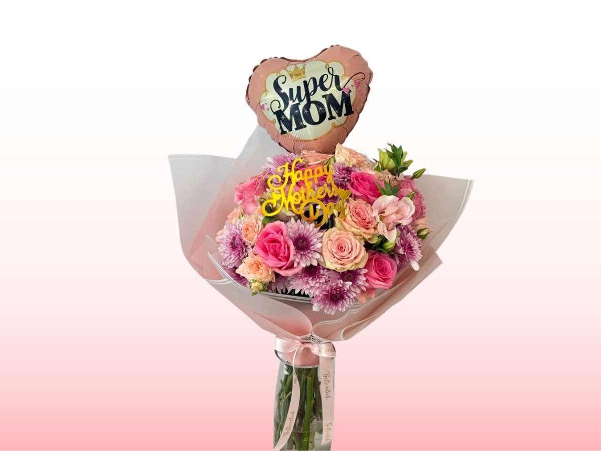 Pink Shades Mothers Day Bouquet Bundle
