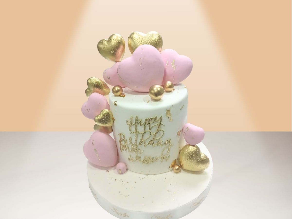 3d heart cake