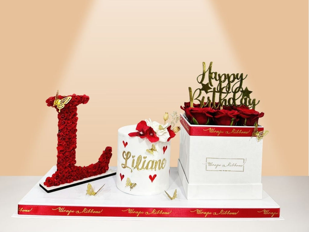 Birthday Cake & Roses Gift Pack