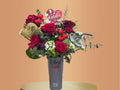 Blooming Love Bouquet with Bouquet of red roses with a 'Habibi' sign and a tumbler labeled I Need You-Lebanon delivery