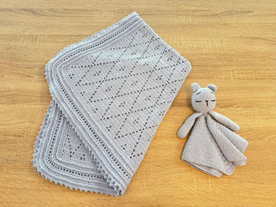 Blue Bunny Crochet Set