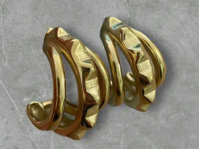 Gold Funky Earrings