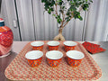 Porcelain Coffee Cups Set with tray oriental