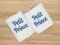 set of two embroidered towels for baby boy