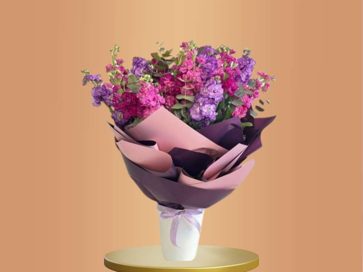 Violet Bliss Bouquet – Purple Flowers Gift Lebanon