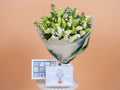 Welcome Baby Boy Bundle with 12 piece chocolate box and fresh flower arrangement- Gift On Click Lebanon