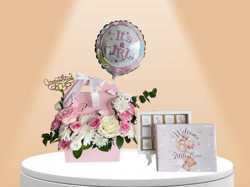 Balloon & Chocolates Pink Bundle UAE | gift sets | best gifts Dubai | Dubai gift store | themed chocolate box UAE | newborn celebration gift UAE | newborn chocolate gift | newborn chocolate gift UAE | newborn gift chocolate Dubai | newborn baby gift UAE | newborn bath gift set UAE | newborn congratulations chocolate UAE | new born gift | flower bouquet UAE | fresh flowers Dubai | mixed flowers bouquet UAE | new baby flowers UAE | send flowers UAE | UAE flower shop online | event flowers UAE | newborn baby g