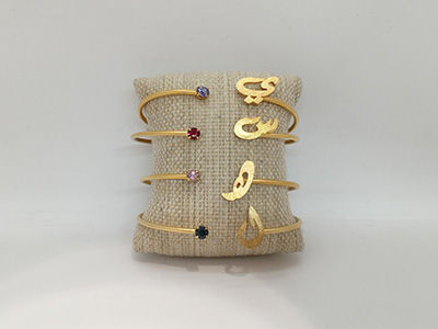 Bangle Letter With Swarovski