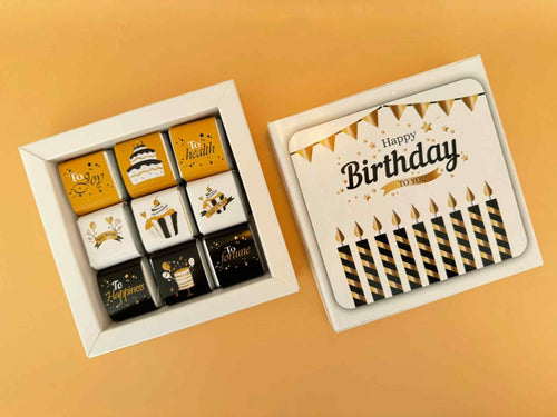 birthday themed chocolate box