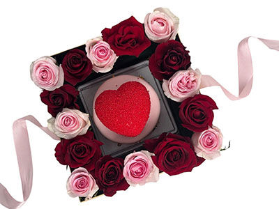 Blooming Heart Cake
