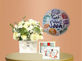 Blooming recovery bundle with Floral arrangement, 'Get Well Soon' balloon, and chocolate box-Lebanon