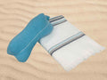 blue beach towel and pillow set for men