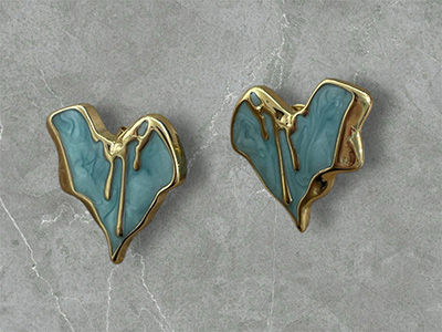Blue Melting Hearts Earrings