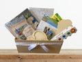 Gift basket with children's activities and toys 