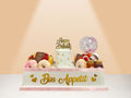 breakfast box for her with mini cake and balloon