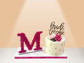 cake and flower letter