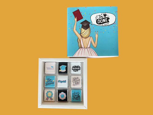 graduation themed chocolate box