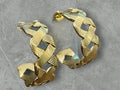 Golden Weave Hoops