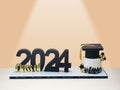 graduation cake with year of graduation