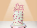 cake with layers and hearts