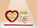 love cake and flower heart