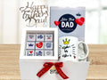 giftbox for dad with chocolate box, mug and topper