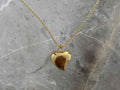 gold platted heart shaped necklace