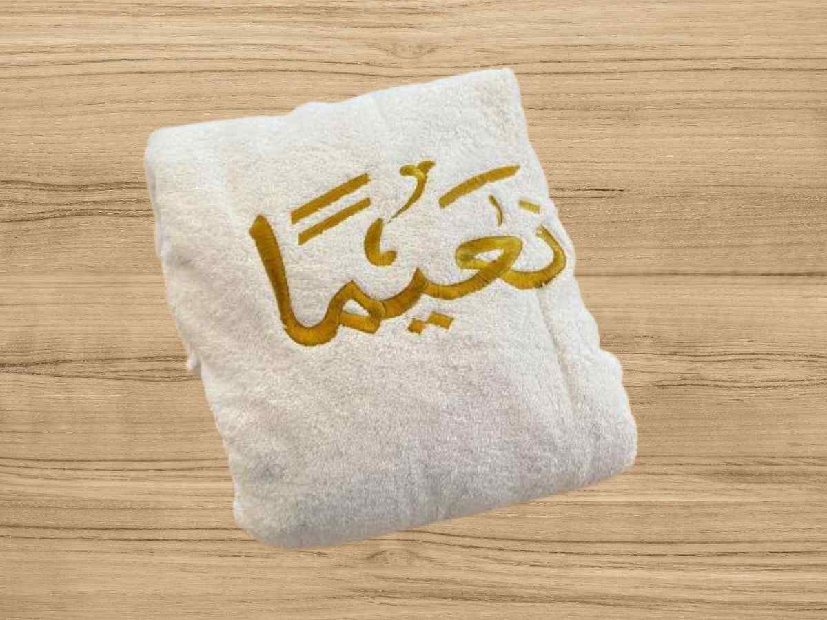 na3iman embroidered bathrobe