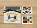 embroidered gym towel, gym bottle and birthday chocolate box
