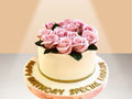 pink roses cake