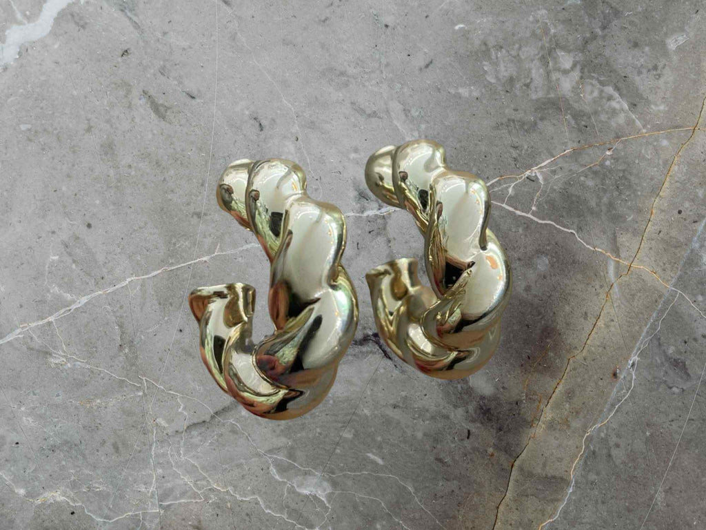 Gold hoop earrings 