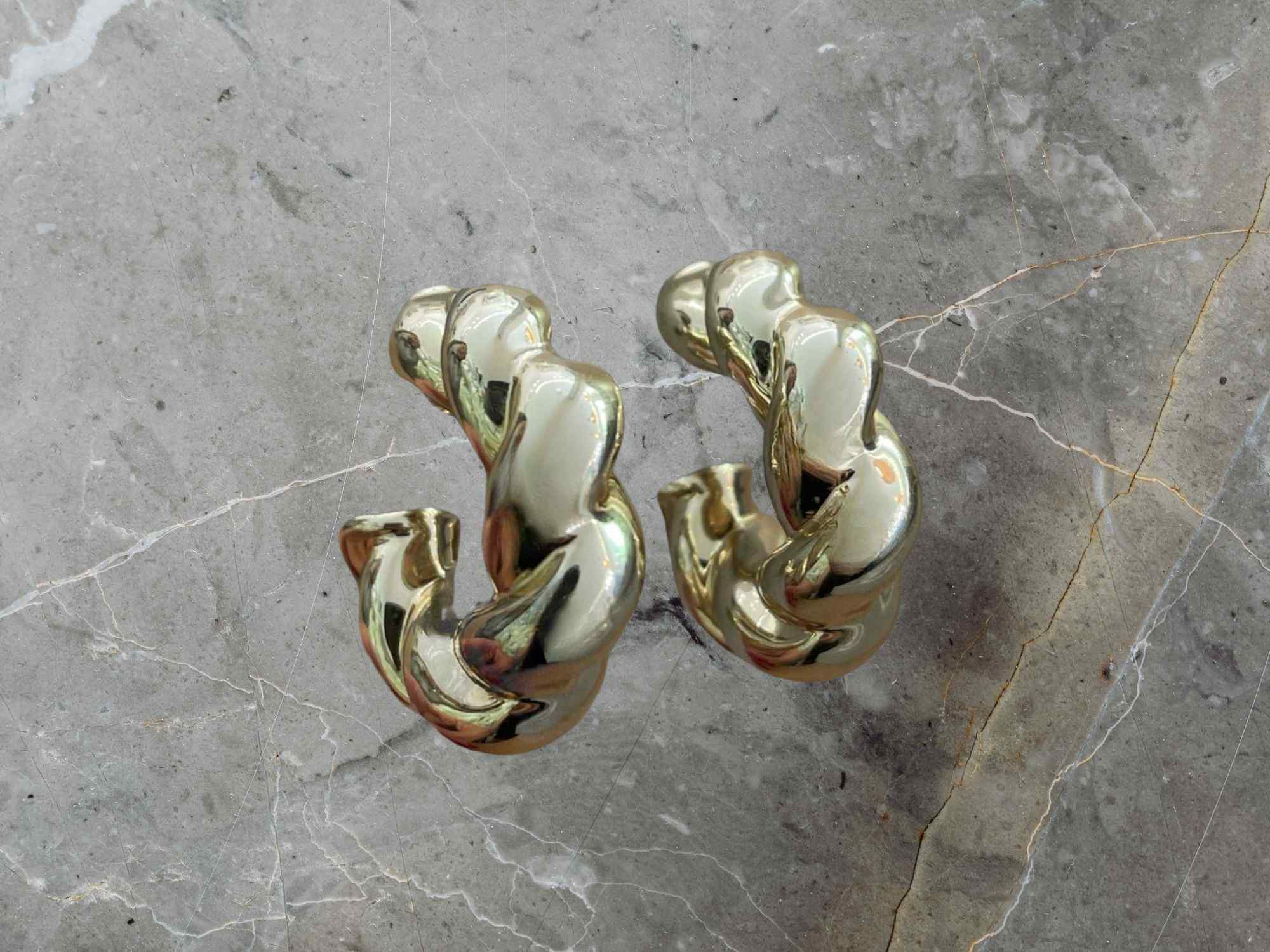 Gold hoop earrings 