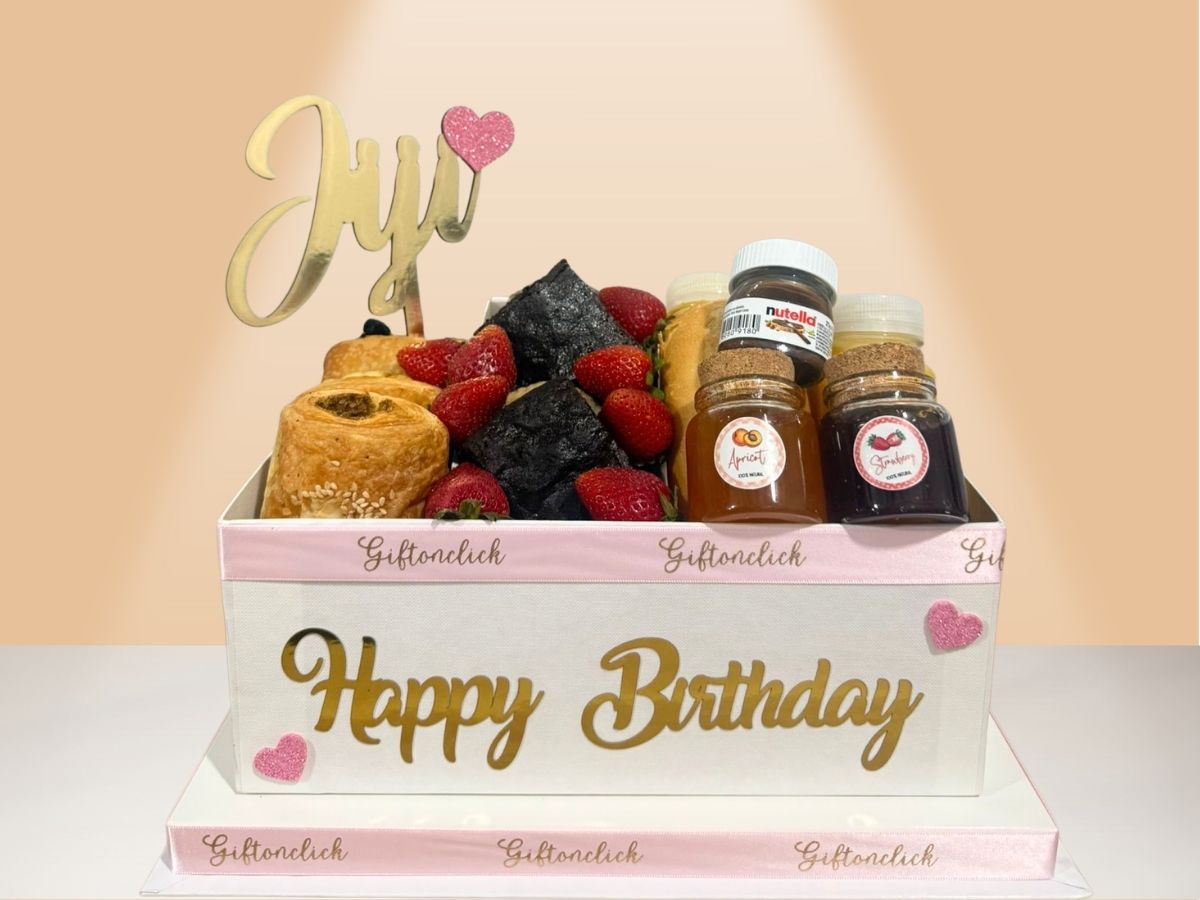breakfast box with bday message