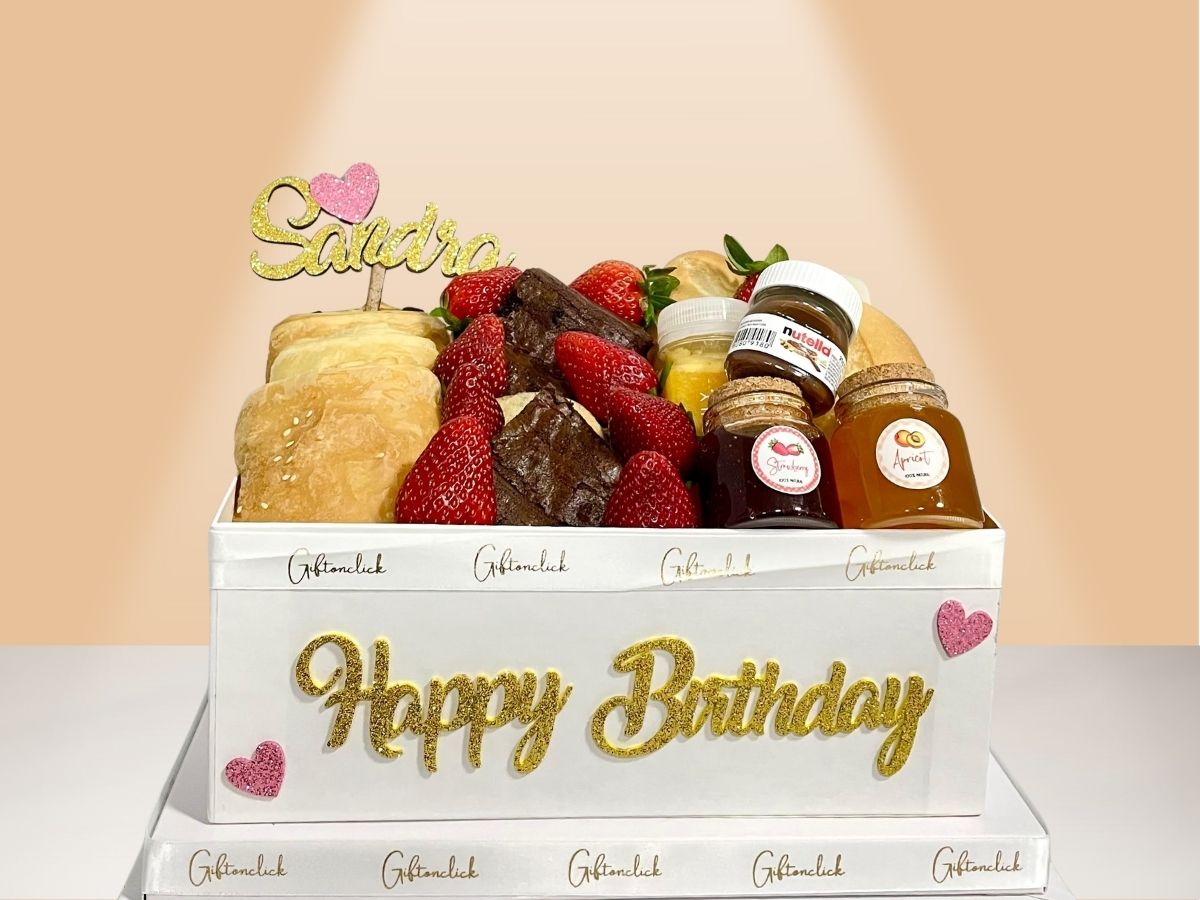 breakfast box with birthday message