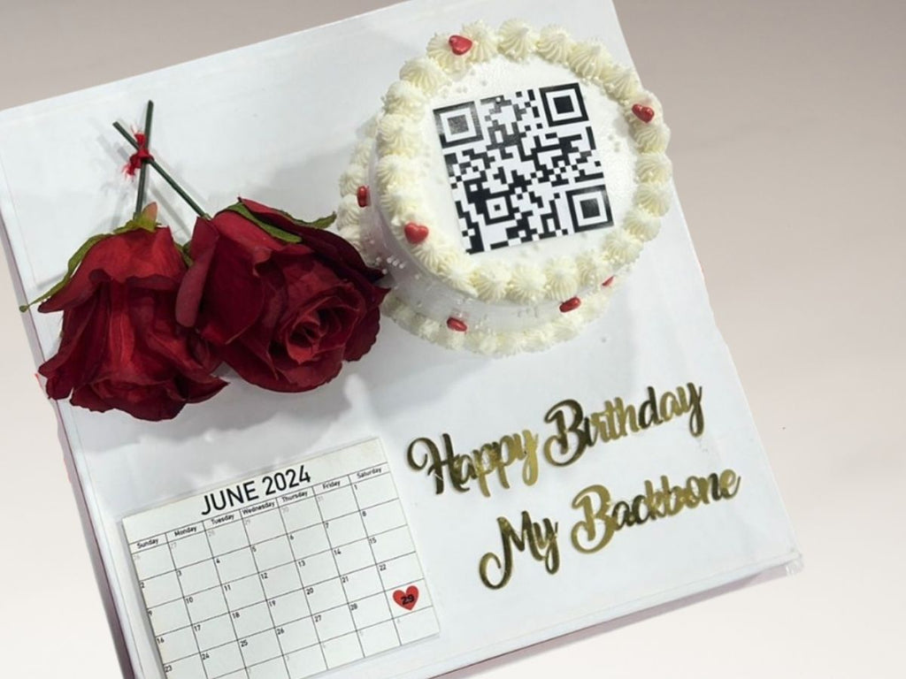 cake with qr code