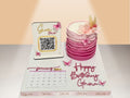 cake with printed qr code