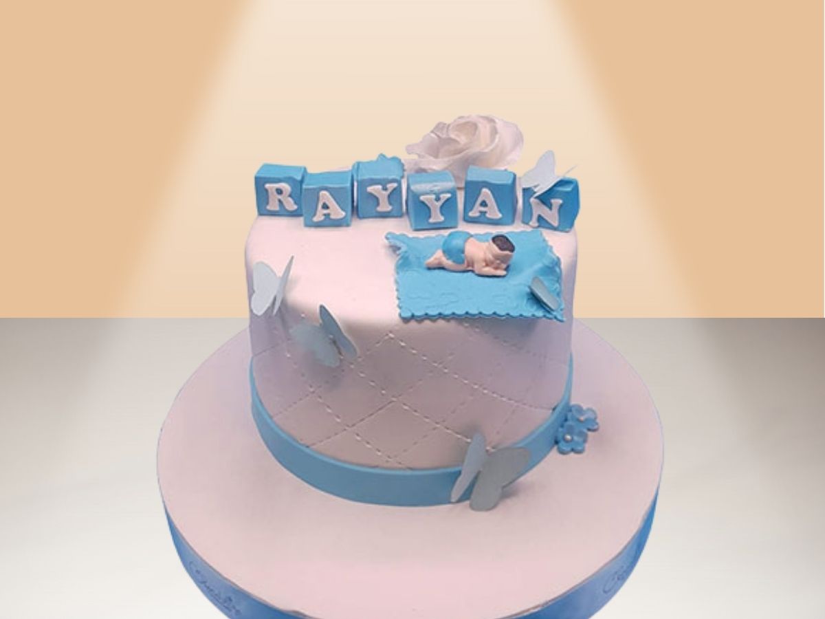welcome baby boy cake
