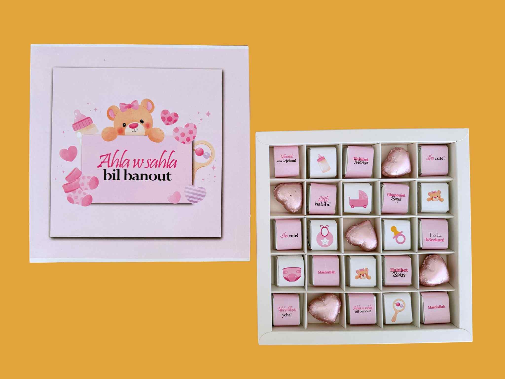 welcome baby girl chocolate box