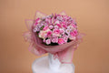 bouquet with a mixture of pink flowers
