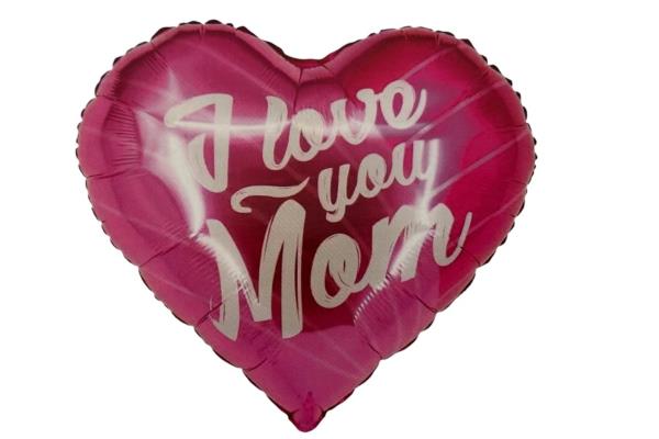 I love you Mom heart shape balloon