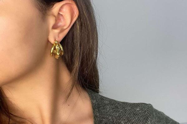 Gold Funky Earrings