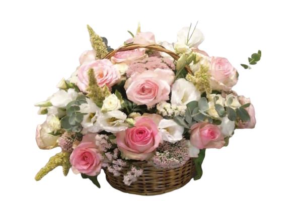 Fresh Nude Flower Basket|Giftonclick