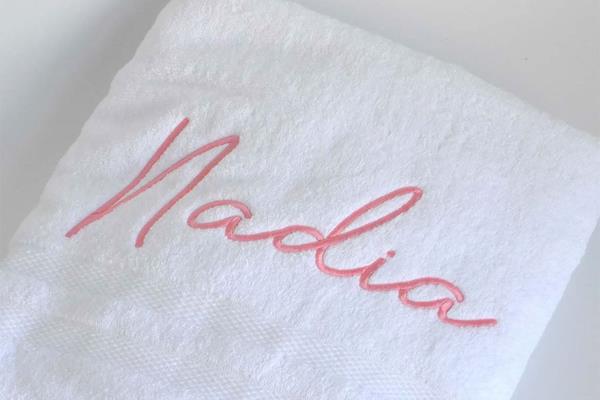 Embroidered Name Towel