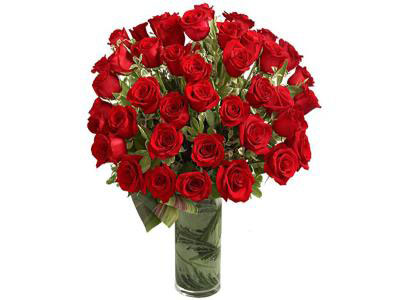 Red Roses Bouquet In Vase | Mother