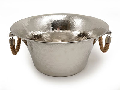 Hammered Tub With Jute Handle|Giftonclick