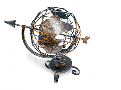 Metal Terrestrial Globe-Black|Giftonclick
