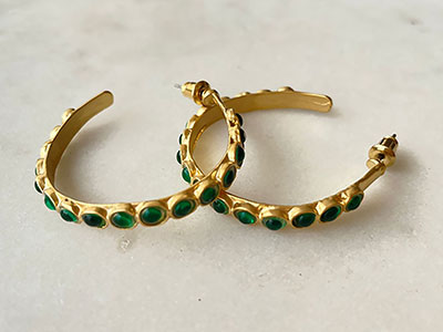 Emerald Drops Earrings|Women Accessories