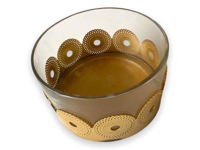 Gold Circles Chocolate Bowl