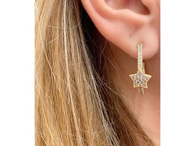 Shooting Star - Gold Plated Earrings